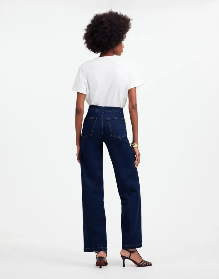Women The Emmett WideLeg Jean Welt Pocket Edition Leffers Wash Madewell Jeans