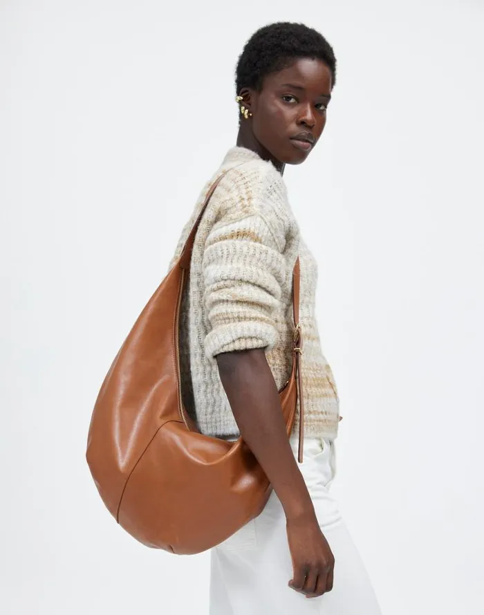 Women The Essential Curve Shoulder Bag Hazelnut Madewell Bags
