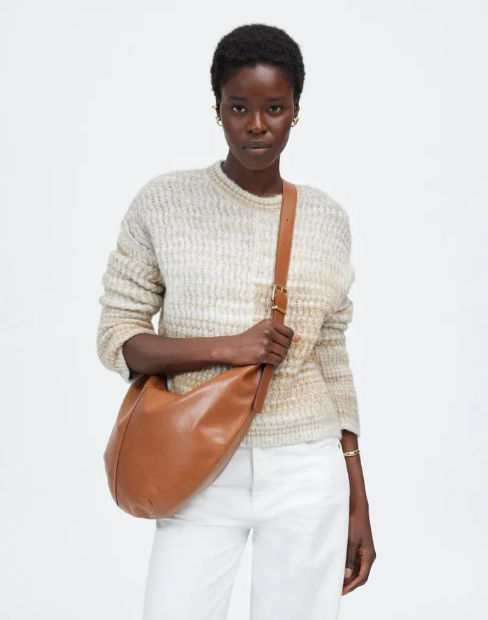 Women The Essential Curve Shoulder Bag Hazelnut Madewell Bags