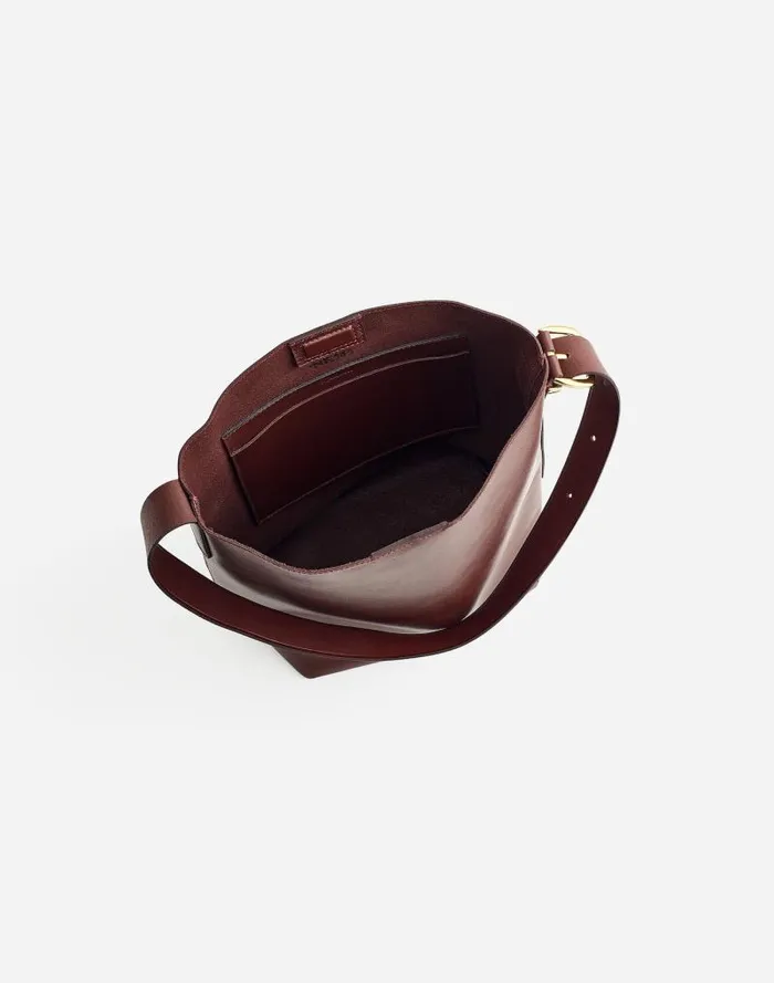 Women The Essential Medium Bucket Tote Chocolate Raisin Madewell Bags