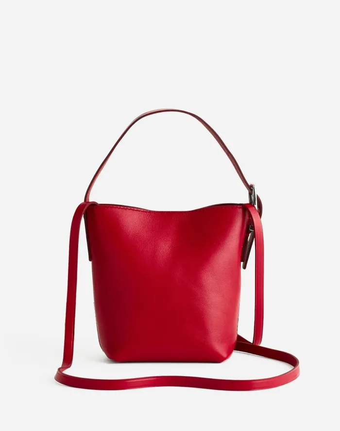 Women The Essential Micro Bucket Tote Bright Ember Madewell Bags