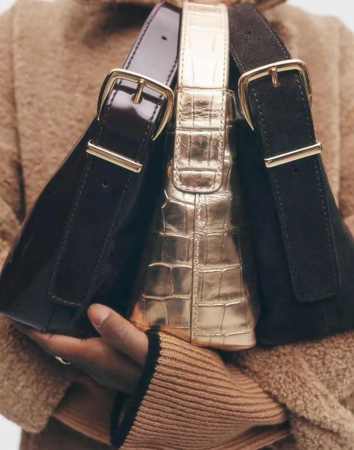 Women The Essential Micro Bucket Tote Dark Carob Madewell Bags