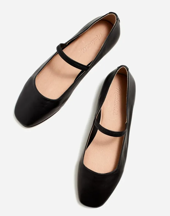 Women The Greta Ballet Flat True Black Madewell Flats and Loafers