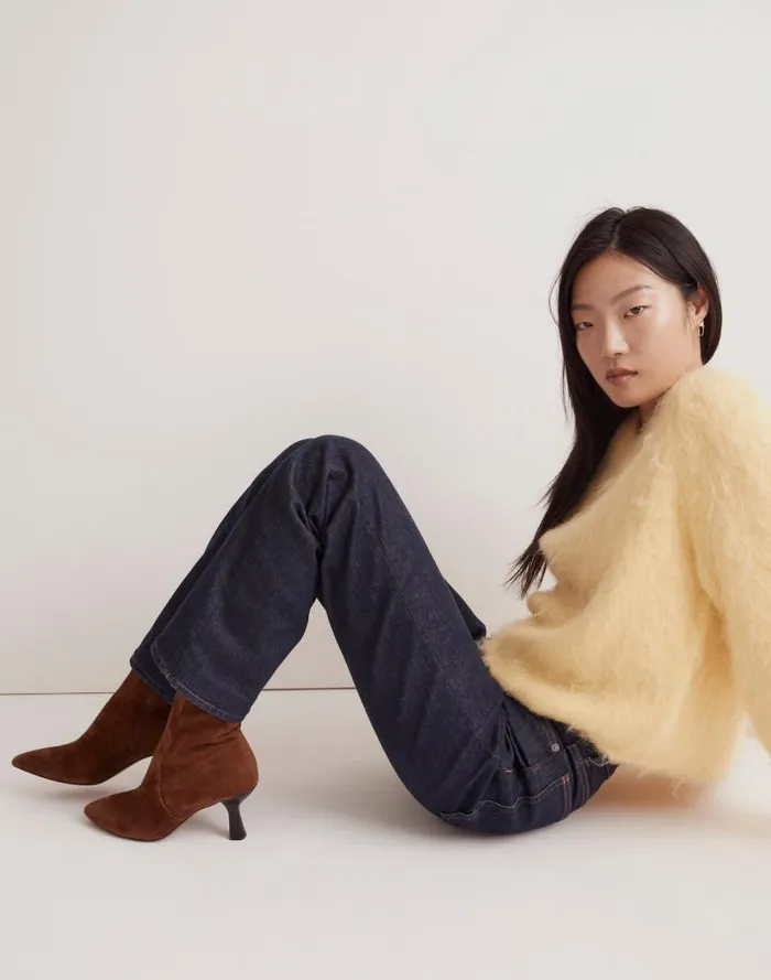 Women The Justine Ankle Boot Dark Coffee Madewell Boots