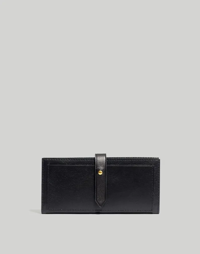Women The Leather Post Wallet True Black Madewell Pouches and Wallets