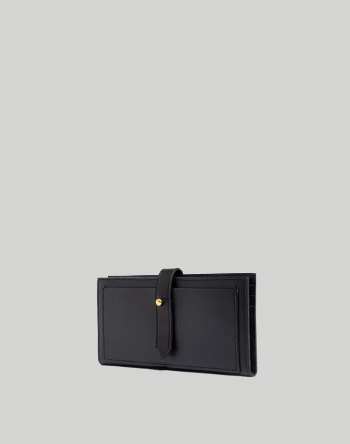 Women The Leather Post Wallet True Black Madewell Pouches and Wallets