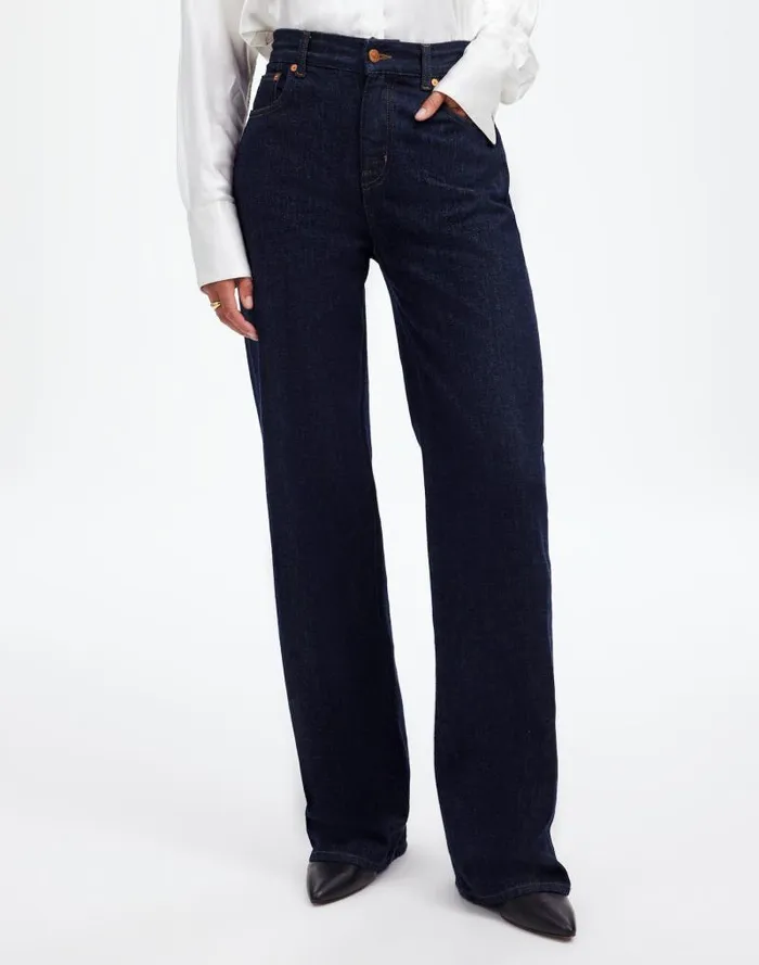 Women The Perfect Vintage WideLeg Jean Softdrape Denim Edition Rinse Wash Madewell Jeans