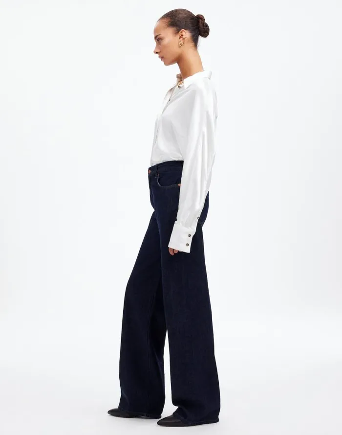 Women The Perfect Vintage WideLeg Jean Softdrape Denim Edition Rinse Wash Madewell Jeans