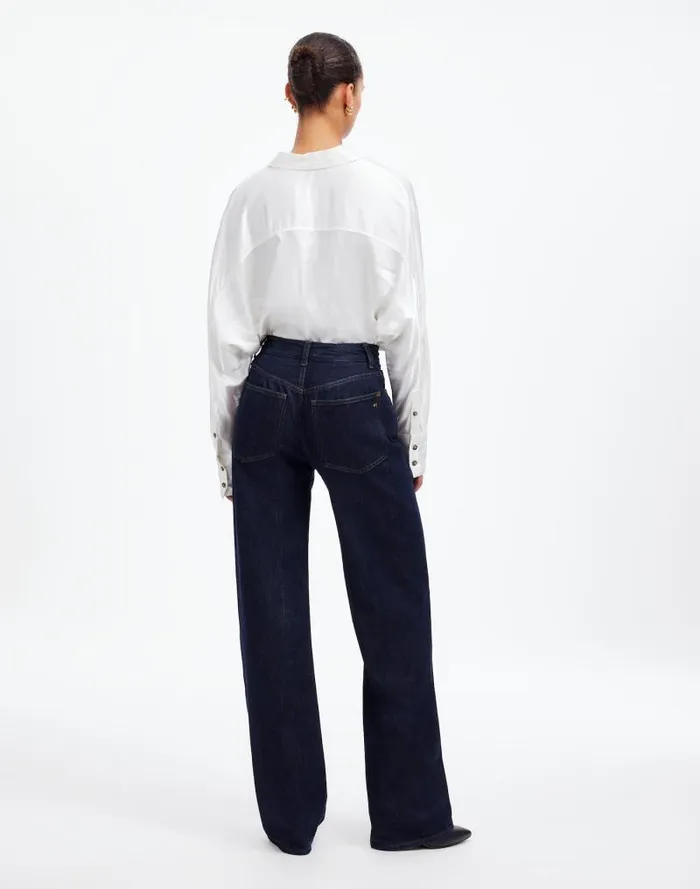 Women The Perfect Vintage WideLeg Jean Softdrape Denim Edition Rinse Wash Madewell Jeans