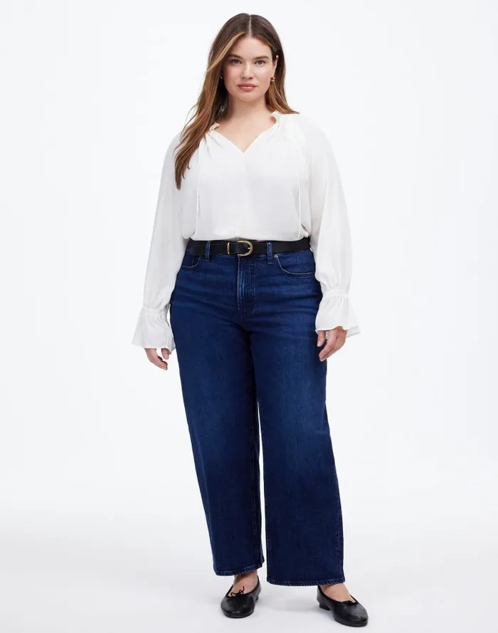 Women The Plus Perfect Vintage WideLeg Jean Nighthawk Wash Madewell Jeans