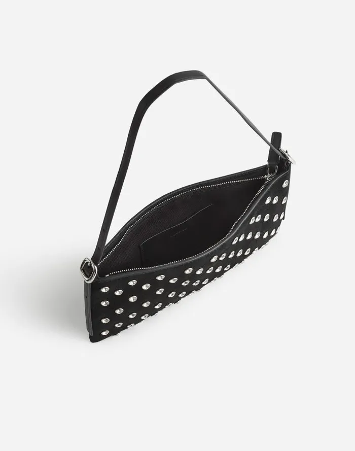 Women The SculpturalBuckle Mini Shoulder Bag True Black Multi Madewell Bags