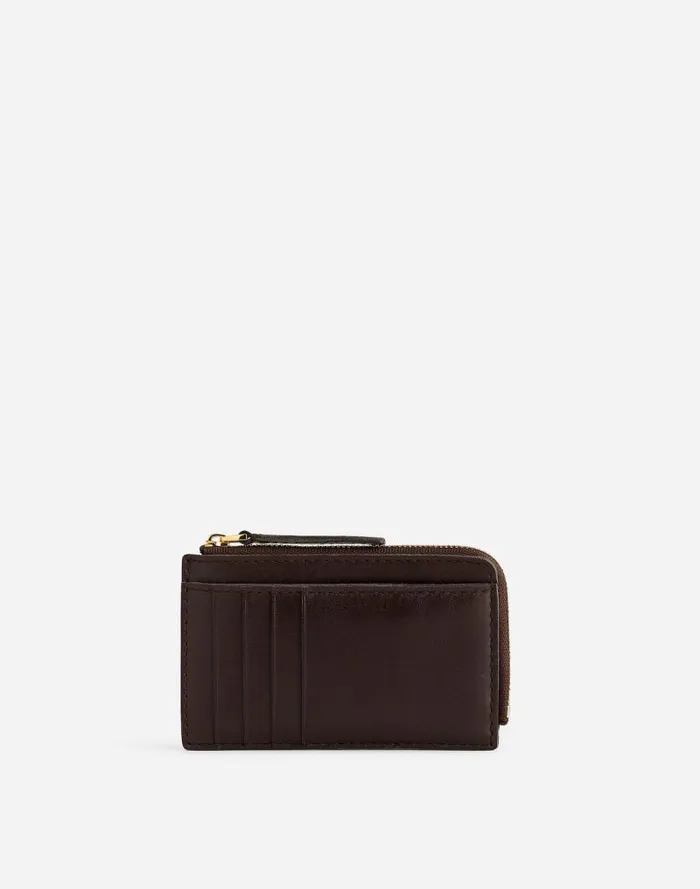 Women The Zip Card Case Wallet Dark Carob Madewell Pouches and Wallets
