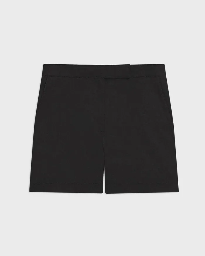Women Theory Shorts Waist Tab Short In Good Linen Black