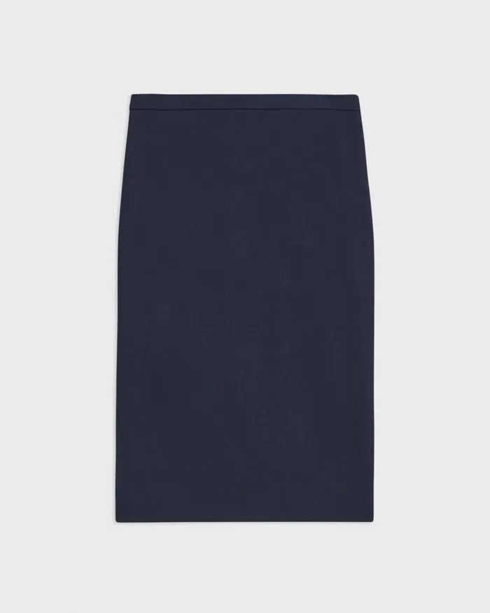 Women Theory Skirts Slim Pencil Skirt In Good Wool Nocturne Navy