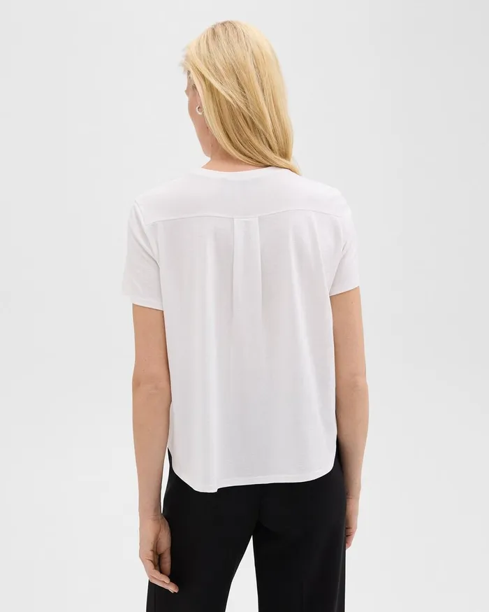 Women Theory TShirts Tank Tops Relaxed Tee In Organic Cotton White