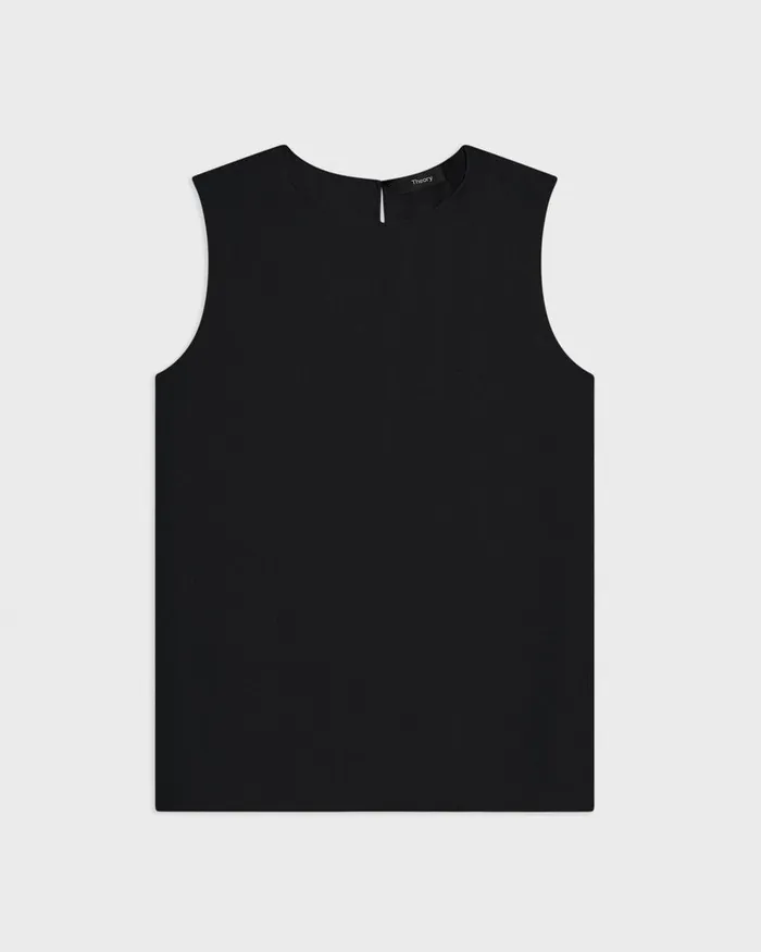 Women Theory Tops Shell Top In Silk Georgette Black