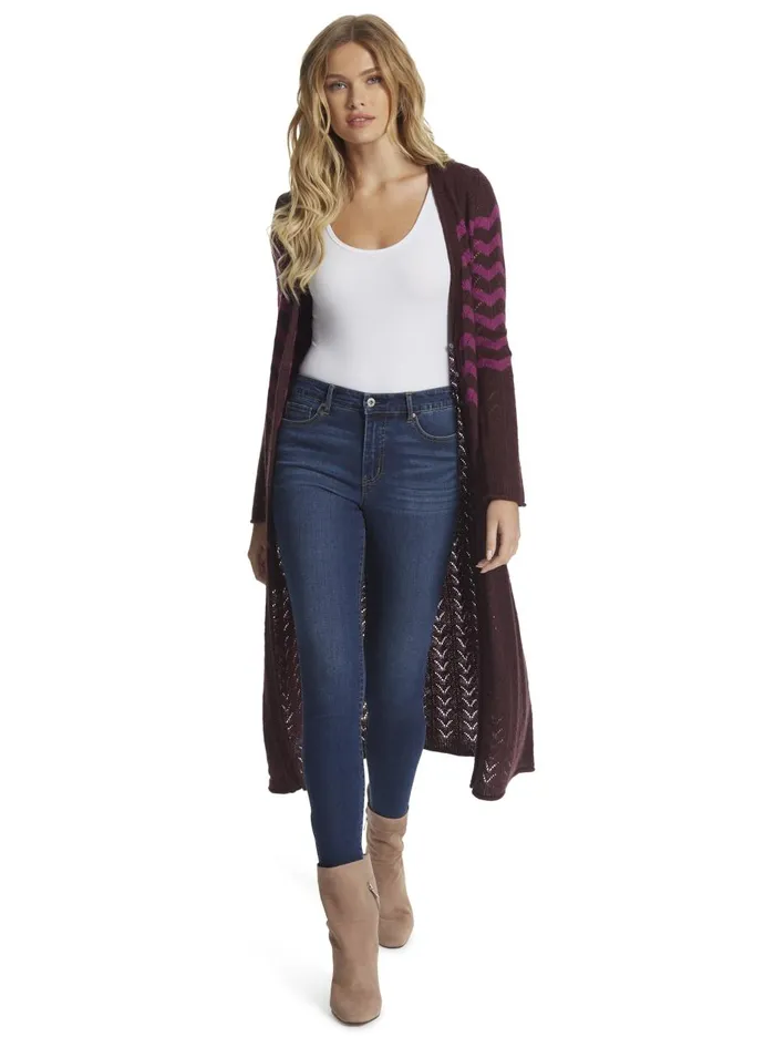 Women Tops Jessica Simpson Jolie Stripe Duster In Winetasting Winetasting Clover Women Tops Jessica Simpson Jolie Stripe Duster In Winetasting Winetasting Clover