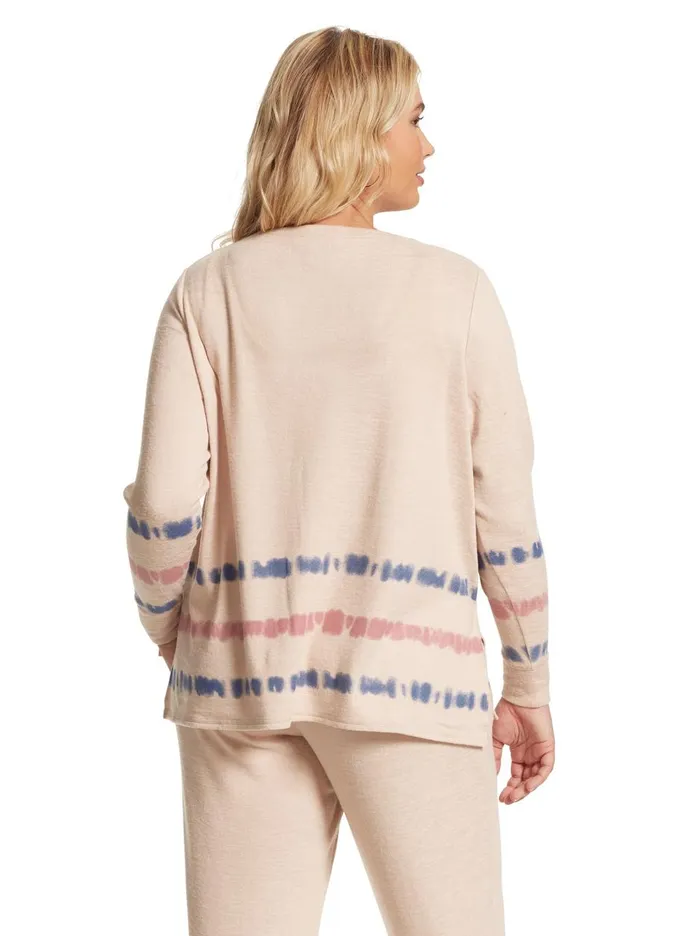 Women Tops Jessica Simpson Lisa Pullover In Earth Stripe Earth Stripe Print