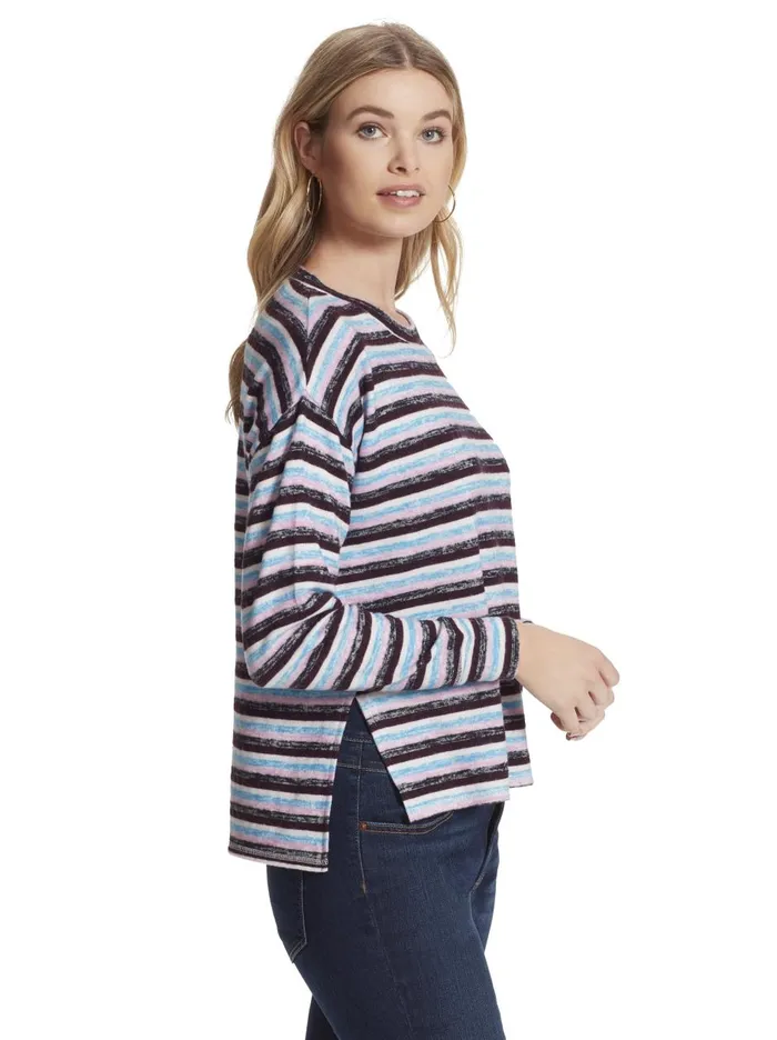 Women Tops Jessica Simpson Lisa Pullover In Multi Stripe Multi Stripe