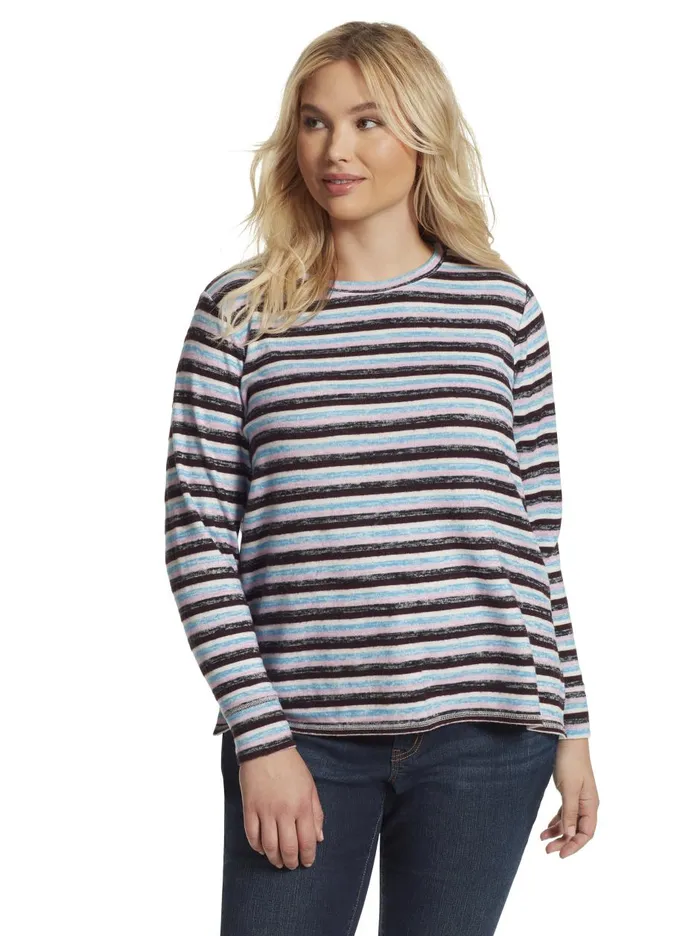 Women Tops Jessica Simpson Lisa Pullover In Multi Stripe Multi Stripe