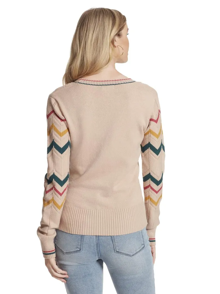 Women Tops Jessica Simpson Marcelina Sweater In Oatmeal Oatmeal Combo