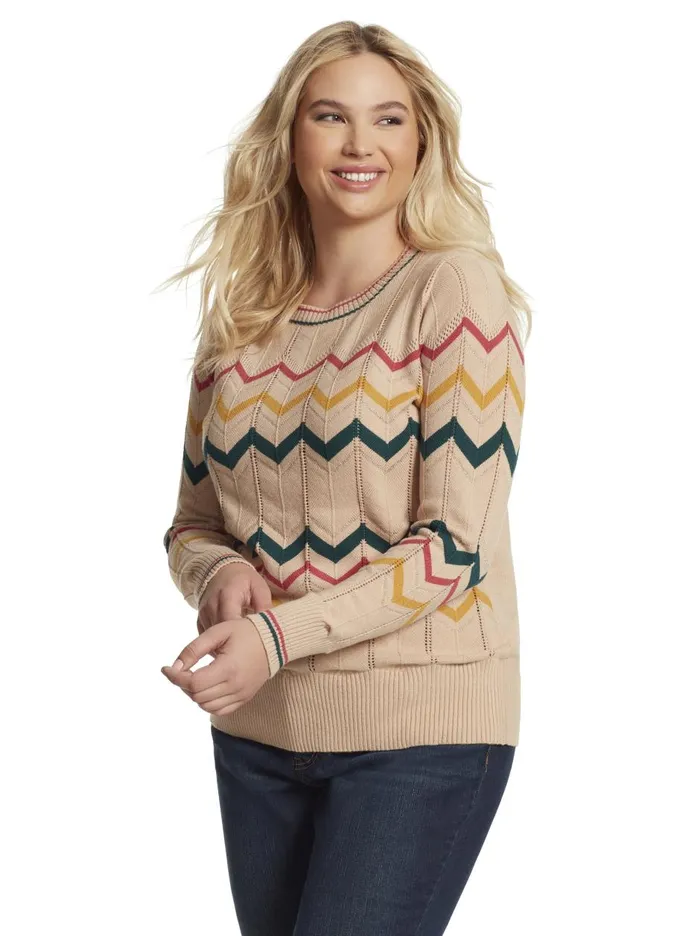 Women Tops Jessica Simpson Marcelina Sweater In Oatmeal Oatmeal Combo