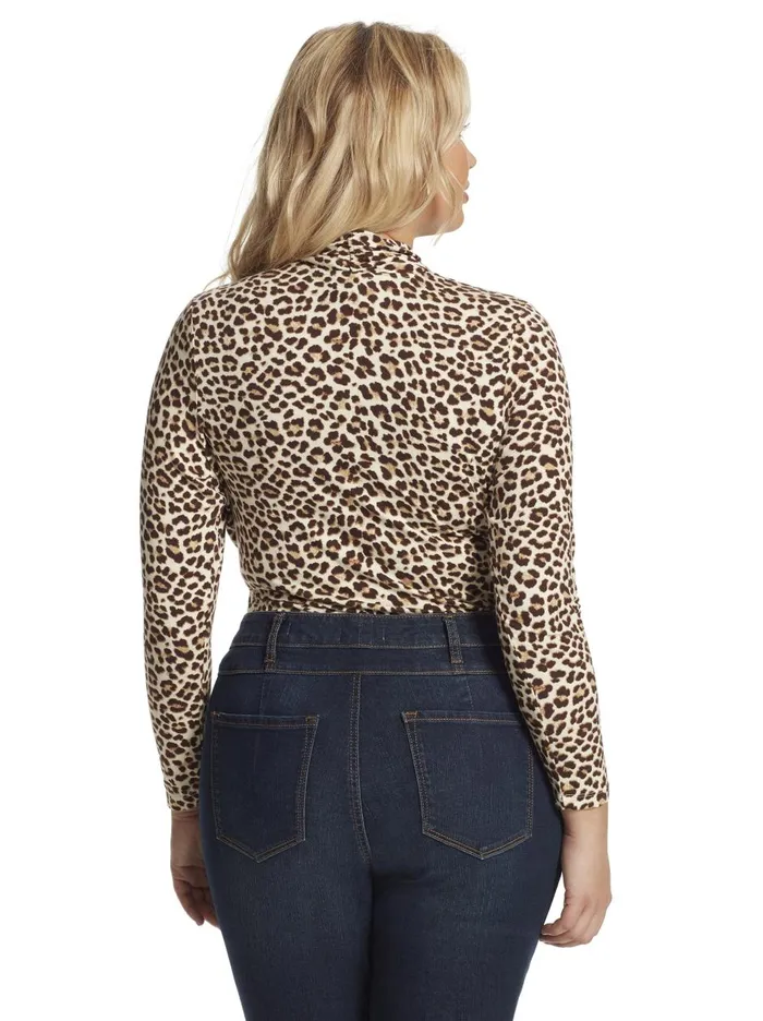 Women Tops Jessica Simpson Nara BodySuit In Leopard Rosette Leopard