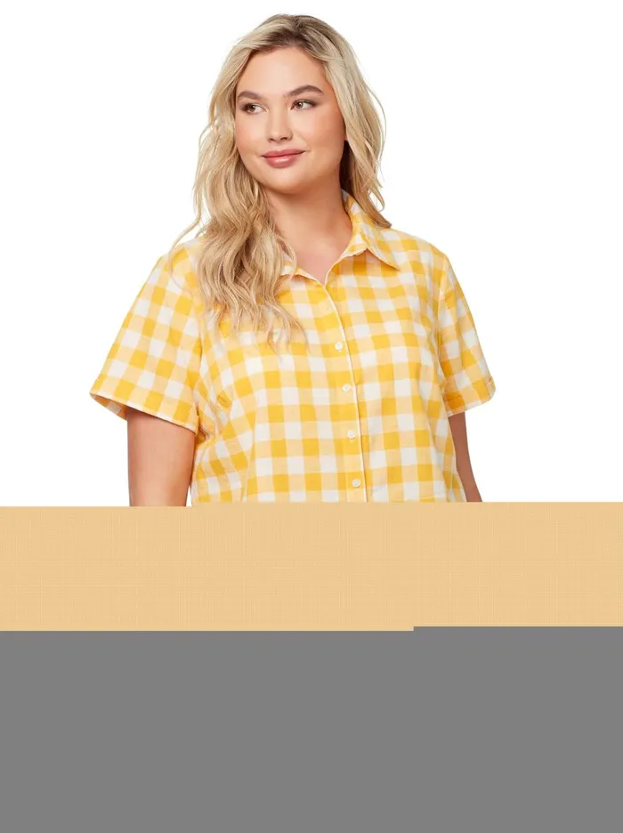 Women Tops Jessica Simpson Nellie Top In Golden Rod Gingham Golden Rod Gingham Check Women Tops Jessica Simpson Nellie Top In Golden Rod Gingham Golden Rod Gingham Check