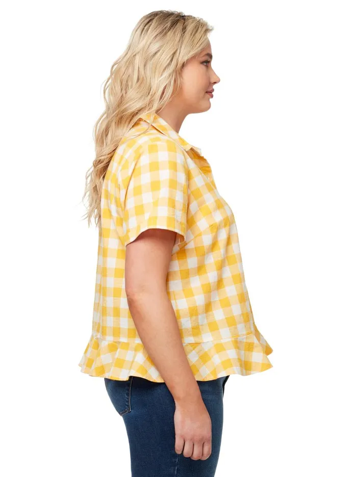 Women Tops Jessica Simpson Nellie Top In Golden Rod Gingham Golden Rod Gingham Check Women Tops Jessica Simpson Nellie Top In Golden Rod Gingham Golden Rod Gingham Check