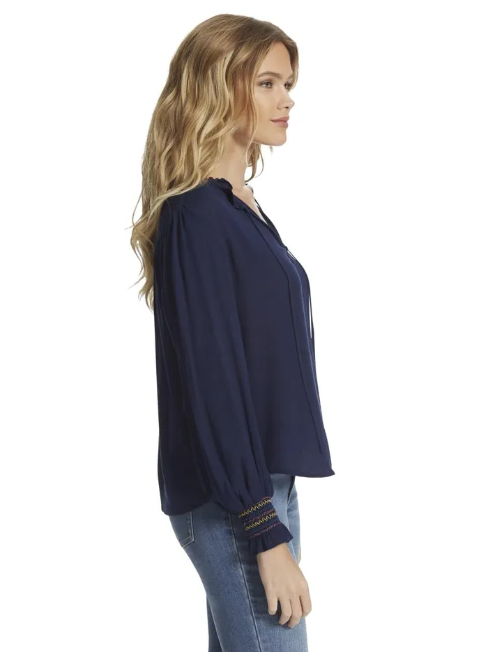 Women Tops Jessica Simpson Presto Blouse In Maritime Blue Maritime Blue Women Tops Jessica Simpson Presto Blouse In Maritime Blue Maritime Blue
