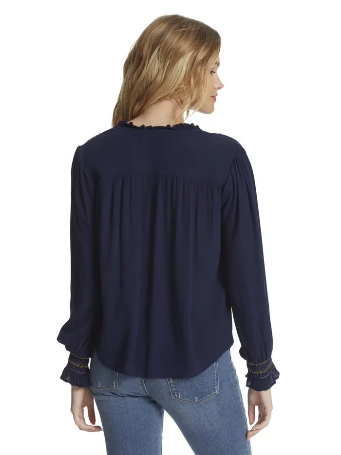 Women Tops Jessica Simpson Presto Blouse In Maritime Blue Maritime Blue Women Tops Jessica Simpson Presto Blouse In Maritime Blue Maritime Blue