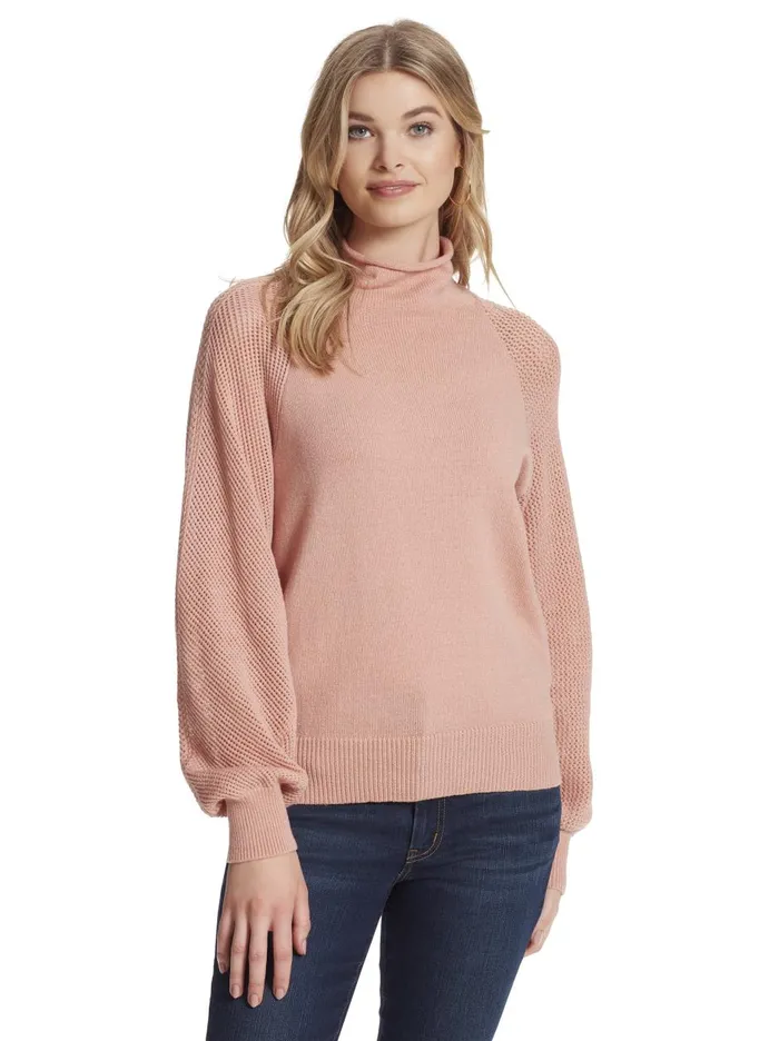 Women Tops Jessica Simpson Saskia Sweater In Peach Beige Peach Beige