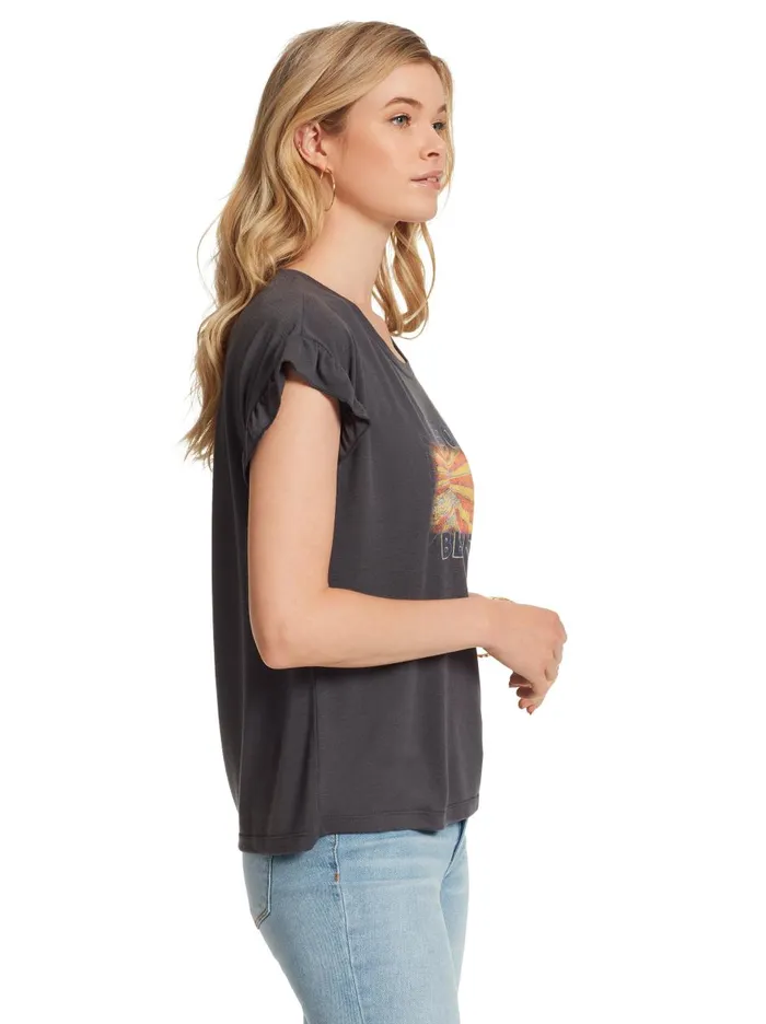 Women Tops Jessica Simpson Sawyer Tee In Believing Charcoal Women Tops Jessica Simpson Sawyer Tee In Believing Charcoal