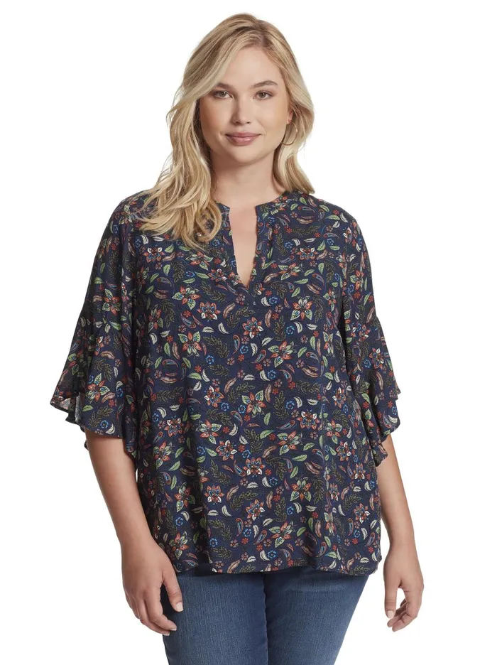 Women Tops Jessica Simpson Tulle Top In Mood Indigo Mood Indigo Dandy Paisleys Women Tops Jessica Simpson Tulle Top In Mood Indigo Mood Indigo Dandy Paisleys