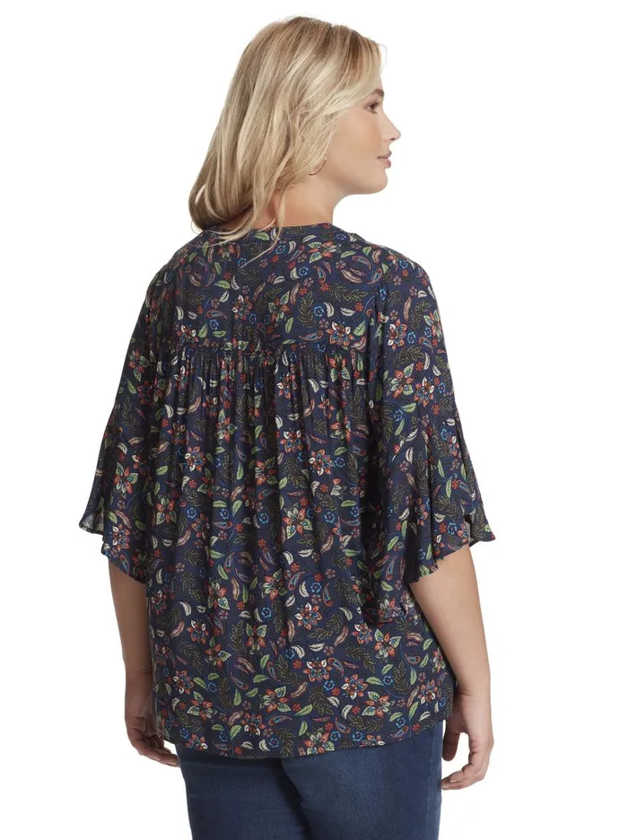 Women Tops Jessica Simpson Tulle Top In Mood Indigo Mood Indigo Dandy Paisleys Women Tops Jessica Simpson Tulle Top In Mood Indigo Mood Indigo Dandy Paisleys