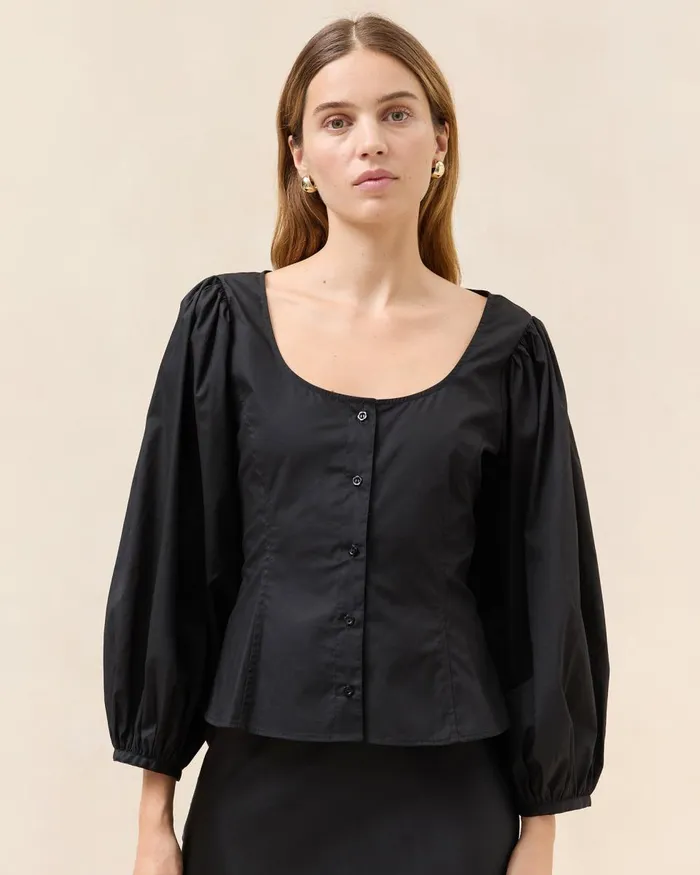 Women Tops Loeffler Randall Isa Black Blouse