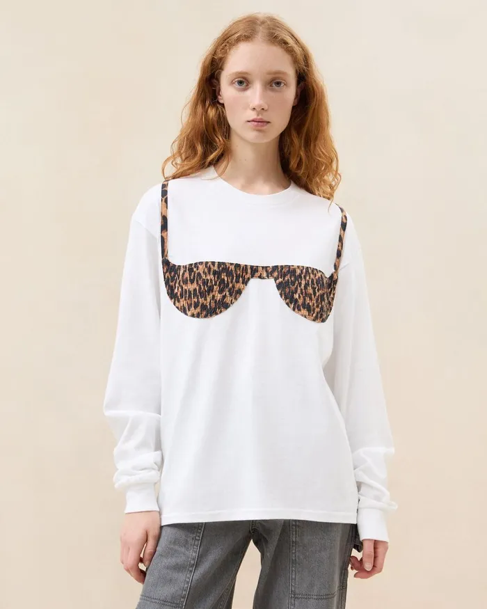 Women Tops Loeffler Randall LR X Nikki Chasin Leopard Florida Tee