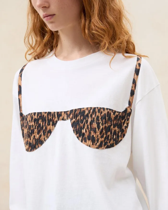 Women Tops Loeffler Randall LR X Nikki Chasin Leopard Florida Tee Women Tops Loeffler Randall LR X Nikki Chasin Leopard Florida Tee