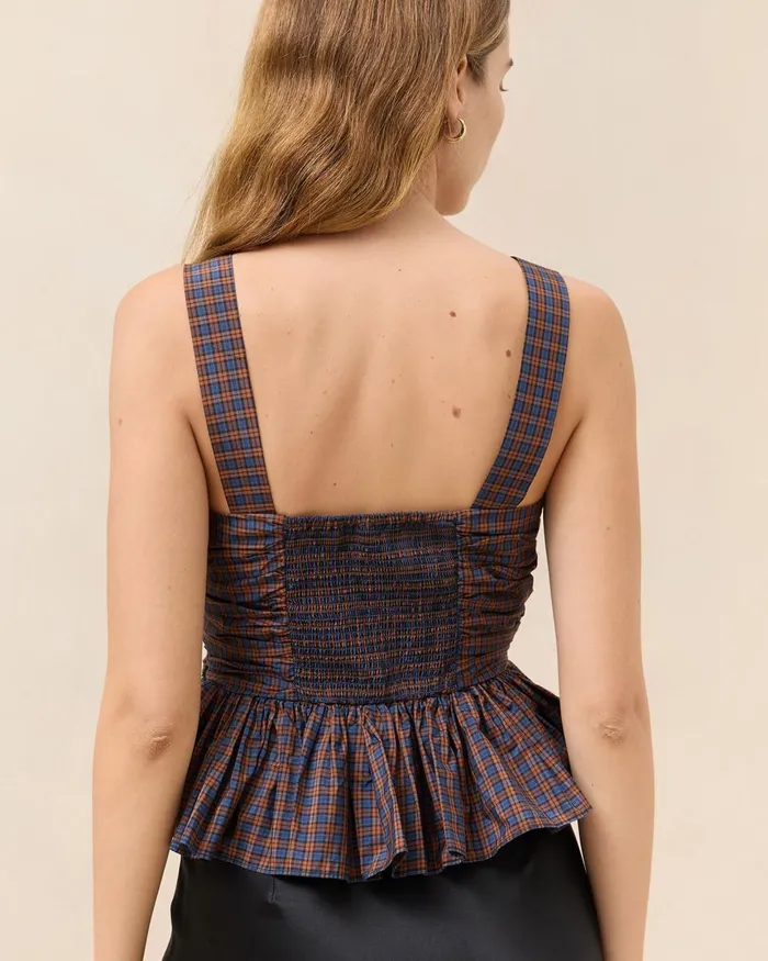 Women Tops Loeffler Randall Mae NavyRust Sleeveless Top Women Tops Loeffler Randall Mae NavyRust Sleeveless Top