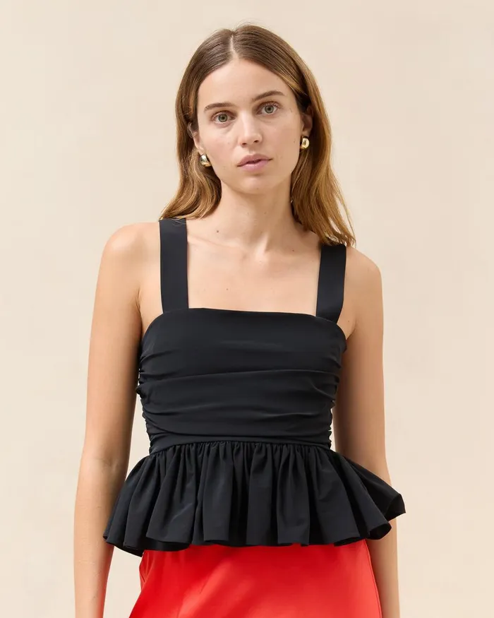 Women Tops Loeffler Randall Mae NavyRust Sleeveless Top Women Tops Loeffler Randall Mae NavyRust Sleeveless Top
