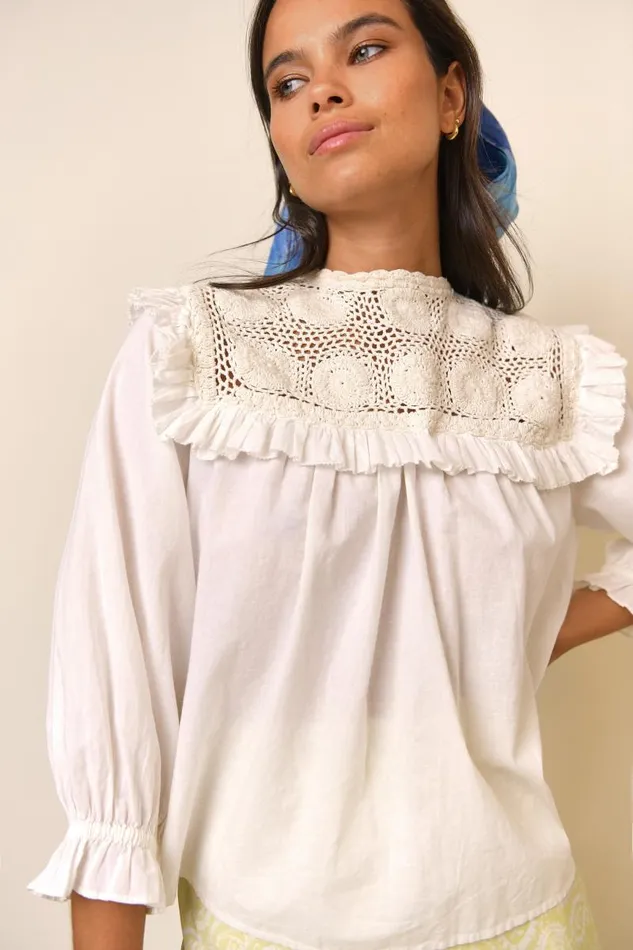 Women Tops RIXO Joy Ivory Women Tops RIXO Joy Ivory