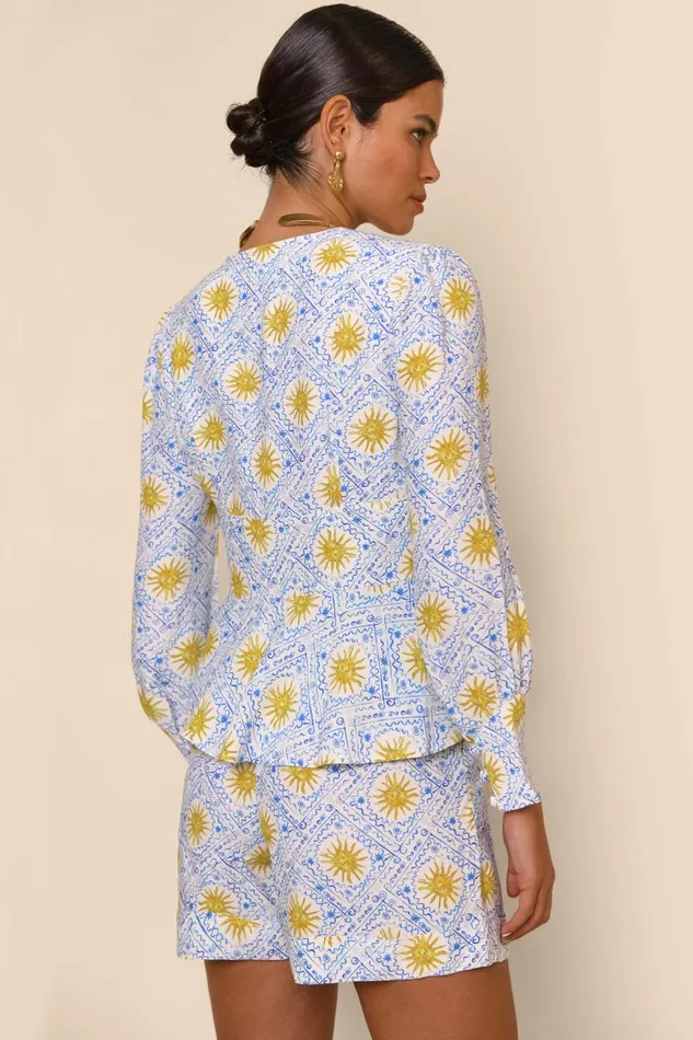 Women Tops RIXO Noreen Wavey Sun Ivory Women Tops RIXO Noreen Wavey Sun Ivory