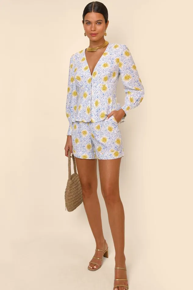 Women Tops RIXO Noreen Wavey Sun Ivory Women Tops RIXO Noreen Wavey Sun Ivory