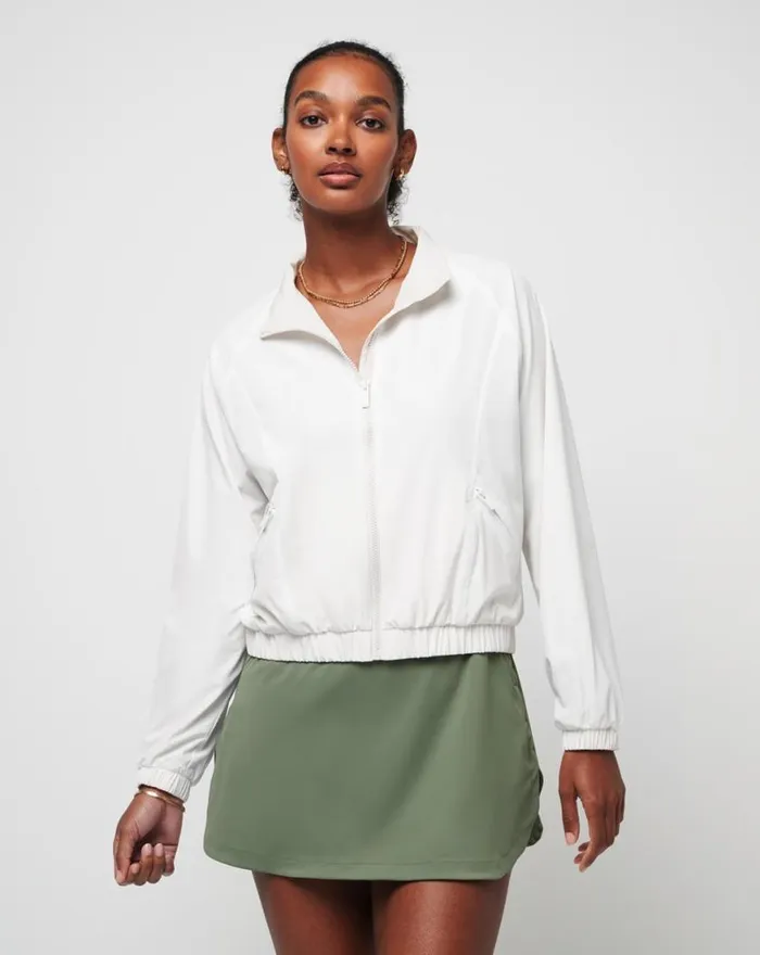 Women TRAVEL DAY TECH WOVEN JACKET Ivory TravisMathew Jackets