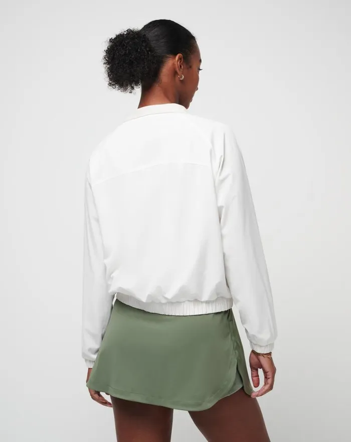 Women TRAVEL DAY TECH WOVEN JACKET Ivory TravisMathew Jackets