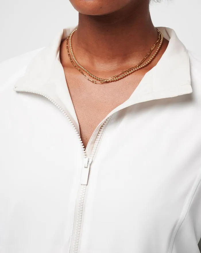 Women TRAVEL DAY TECH WOVEN JACKET Ivory TravisMathew Jackets