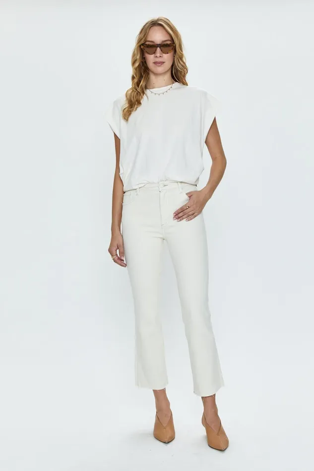 Women Trina Tee 8211 White Sand Pistola Denim Tees and Tanks