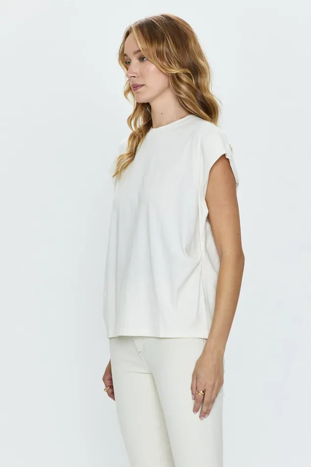 Women Trina Tee 8211 White Sand Pistola Denim Tees and Tanks