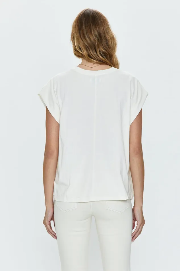 Women Trina Tee 8211 White Sand Pistola Denim Tees and Tanks