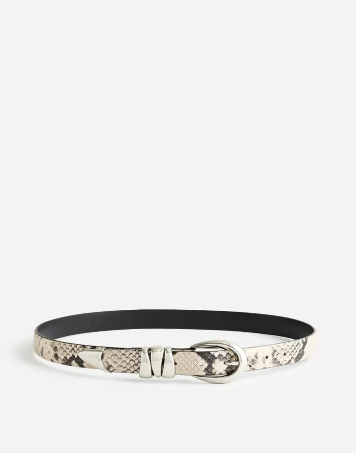 Women Triple Metal Keeper Belt True Black Multi Madewell Belts